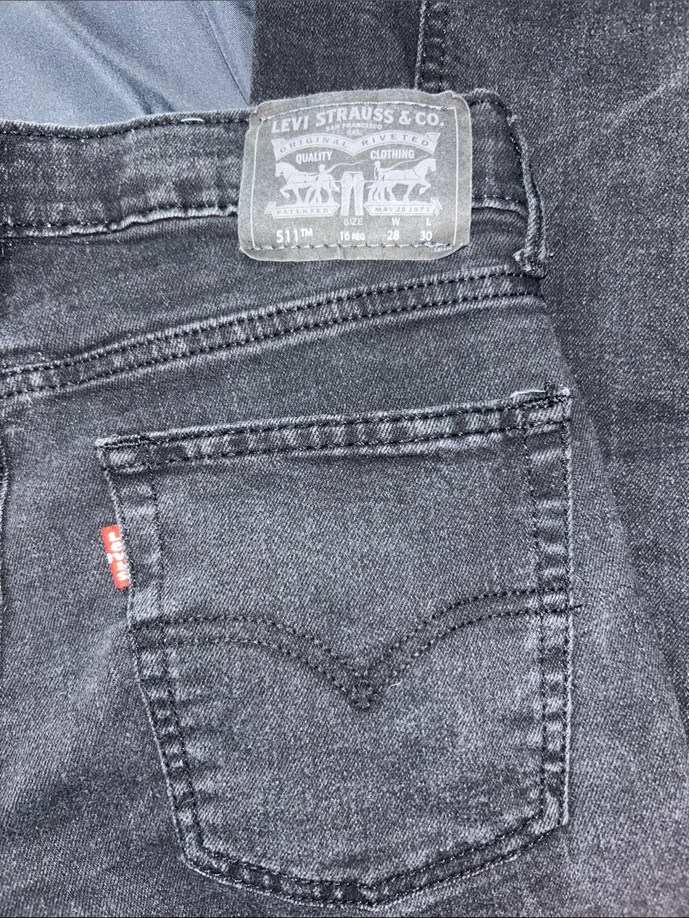 Levi's Black Straight-Leg Jeans